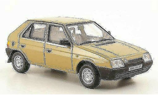 Skoda Favorit 136L 1/43 Abrex marron 1987 miniature