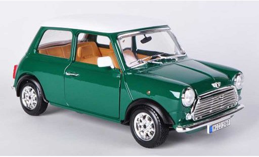 Austin Mini cooper 1/18 Burago verte/blanche (1:16) 1969 miniature