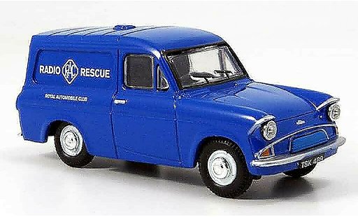 Ford Anglia Van 1/43 Oxford bleu RAC Radio Rescue miniature