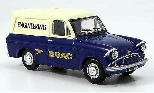 Ford Anglia Van 1/43 Oxford bleu blanche BOAC Engineering miniature