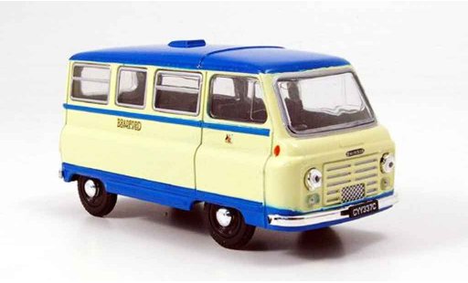 Morris J2 Minibus 1/43 Oxford Bus beige bleu Bradford miniature