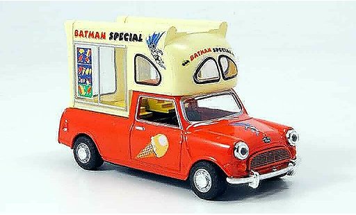 Austin Mini Pick Up utilitaire 1/43 Oxford rouge blanche Batman Special Eiswagen miniature