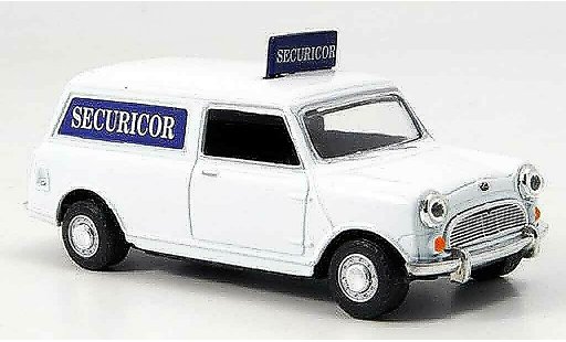 Austin Mini Van utilitaire 1/43 Oxford blanche bleu Securicor miniature
