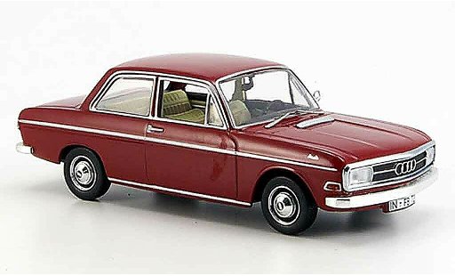 Audi 72 berline 1/43 Norev rouge 2 Turer 1965 miniature