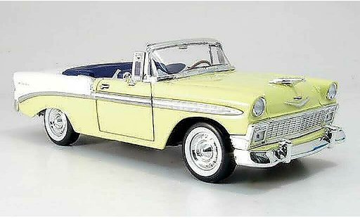 Chevrolet Bel Air Coupe 1/18 Yat Ming 1956 jaune/blanche miniature
