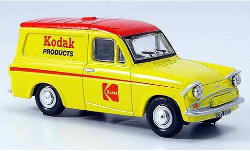 Ford Anglia Van 1/43 Oxford jaune rouge Kodak fourgon miniature