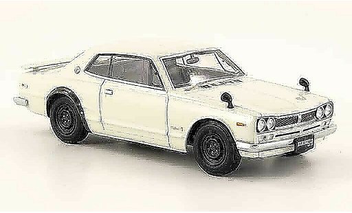 Nissan Skyline 2000 1/43 Ebbro GT R HT (KPGC10) blanche 2 Turer 1971 miniature