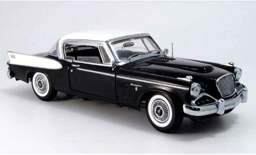Studebaker Hawk Base 1/18 Yat Ming noire blanches toit 1958 miniature
