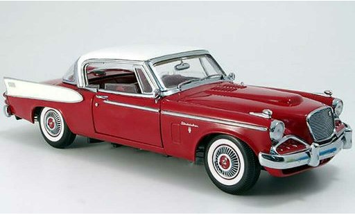 Studebaker Hawk Base 1/18 Yat Ming golden rouge blanche toit 1958 miniature