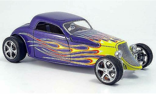 Ford Hot Rod 1933 1/18 Yat Ming coupe lilas flamming miniature