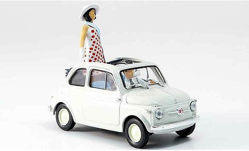 Fiat 500 Nuova 1/43 Brumm Prasentation in Turin avec Figuren 1957 miniature
