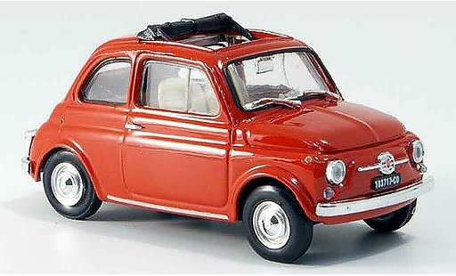 Fiat 500 F 1/43 Brumm Fkorallenrouge geoffnetes toit pliant 1965 miniature