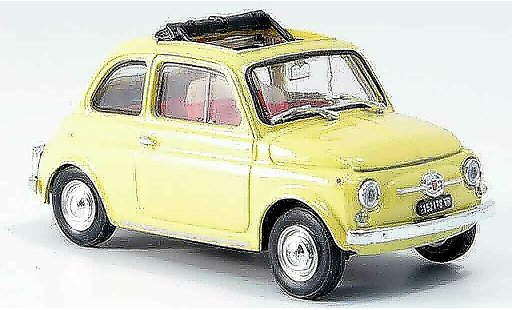 Fiat 500 F 1/43 Brumm jaune geoffnetes toit pliant 1965 miniature