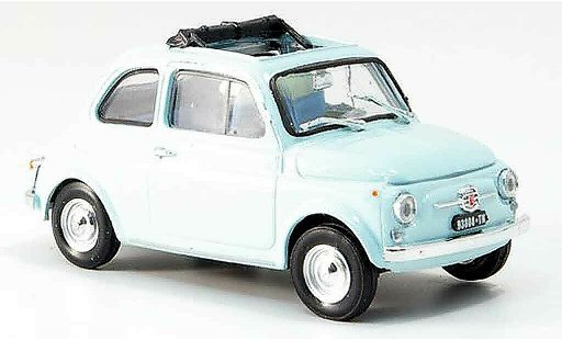 Fiat 500 F 1/43 Brumm bleu geoffnetes toit pliant 1965 miniature