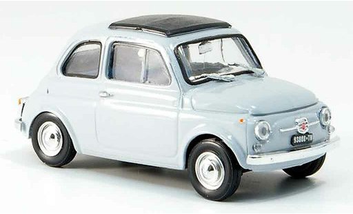 Fiat 500 F 1/43 Brumm grise avec capote toit pliant 1965 miniature