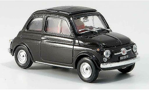 Fiat 500 F 1/43 Brumm marron avec capote toit pliant 1965 miniature