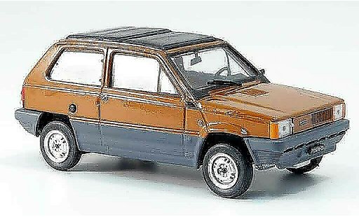Fiat Panda 45 1/43 Brumm marron avec capote Doppeltoit pliant 1981 miniature