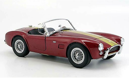 AC Cobra 289 1/18 Exoto rouge avec bandes 1963 miniature