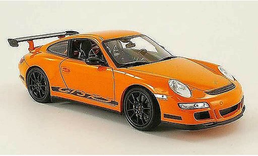 Porsche 911 GT3 RS 1/18 Welly orange miniature