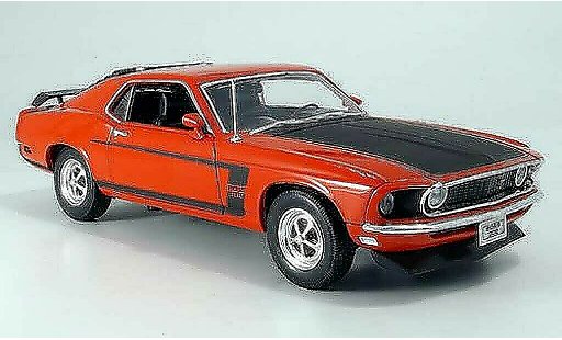Ford Mustang Boss 1/18 Welly rouge/matnoire miniature