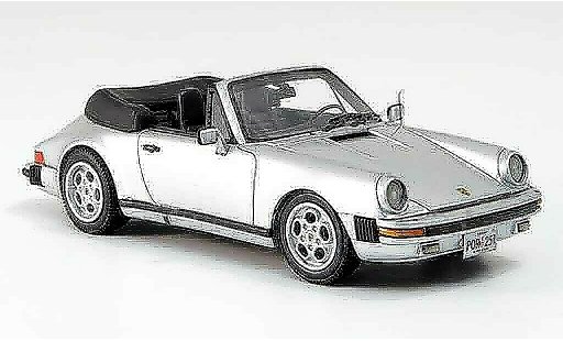Porsche 911 Cabriolet 1/43 Neo Carrera Cabrio grise metallisee US Version 1985 miniature