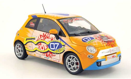 Fiat 500 Schumacher 1/18 Norev michael orange wroom version 2008 miniature