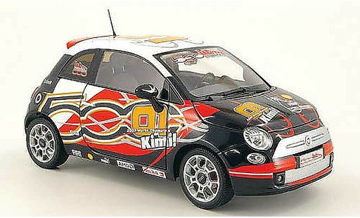 Fiat 500 Base 1/18 Norev noire/blanche kimi raikkonen wroom version 2008 miniature