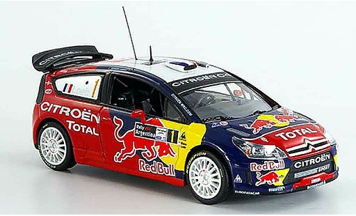 Citroen C4 WRC 2008 1/43 Norev red bull argentine miniature