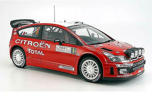 Citroen C4 WRC 1/18 Autoart no.1 loeb/elena vainqueur monte carlo 2007 miniature