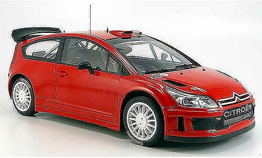 Citroen C4 WRC 1/18 Autoart rouge plain body version miniature