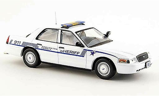 Ford Crown Police Interceptor 1/43 IXO policeDarlington County Sheriff miniature