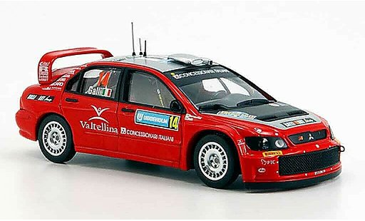 Mitsubishi Lancer Evolution IX 1/43 IXO WRC No. 14 Rallye Su&Atilde;&uml;de 2006 miniature