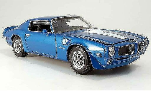 Pontiac Firebird 1972 1/18 Welly trans am bleue miniature