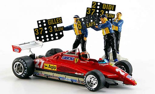 Ferrari 126 C2 1/43 Brumm g. villeneuve 3 figuren gp imola miniature