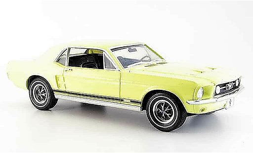 Ford Mustang GT 1/18 Greenlight coupe jaune miniature