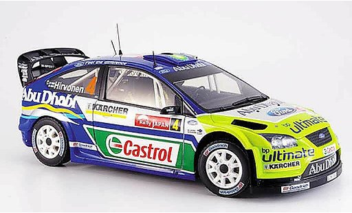 Ford Focus RS WRC 1/18 Sun Star hirvonen vainqueur japan miniature