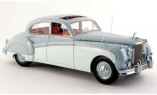 Jaguar MK 9 1/18 Neo bleu creme blanche 1960 miniature