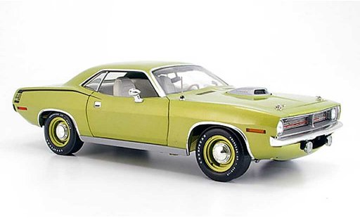 Plymouth Cuda 1970 1/18 Highway 61 verte miniature
