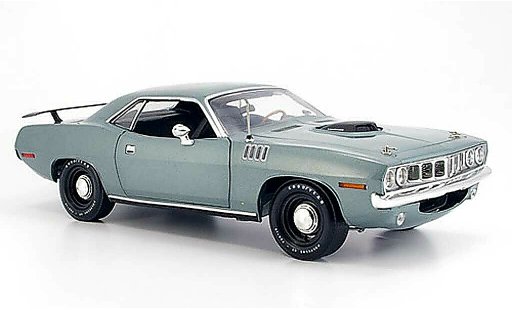 Plymouth Cuda 1970 1/18 Highway 61 grise miniature