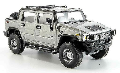 Hummer H2 SUT 1/43 Cararama grise metallisee miniature