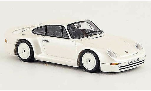 Porsche 959 Base 1/43 Spark Gruppe B blanche miniature