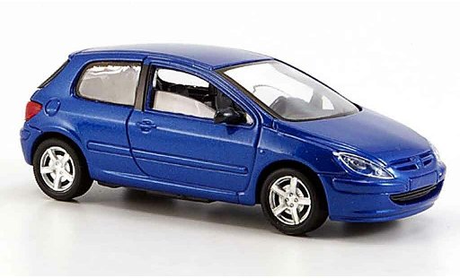 Peugeot 307 Base 1/43 Solido bleu 3 portes miniature
