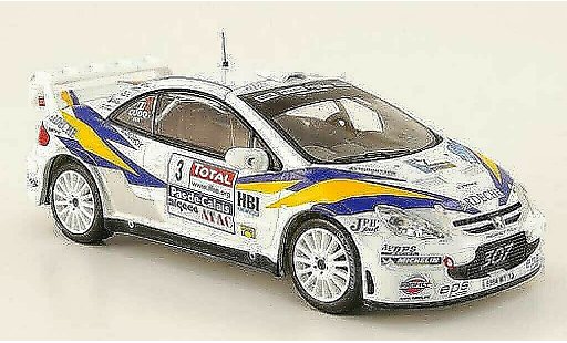 Peugeot 307 WRC 1/43 IXO No.3 Cuoq/Pain Rally Touquet 2006 miniature