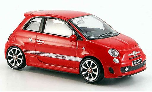 Fiat 500 Abarth 1/43 Mondo Motors New rouge 2007 miniature