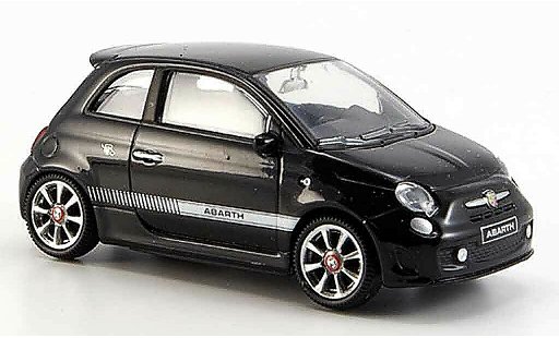 Fiat 500 Abarth 1/43 Mondo Motors New Abarthnoire 2007 miniature