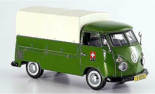 Volkswagen Combi Base 1/43 Schuco t 1 ptt storungsdienst plateau plane miniature