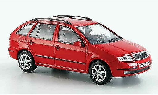 Skoda Fabia Combi 1/43 Abrex rouge miniature