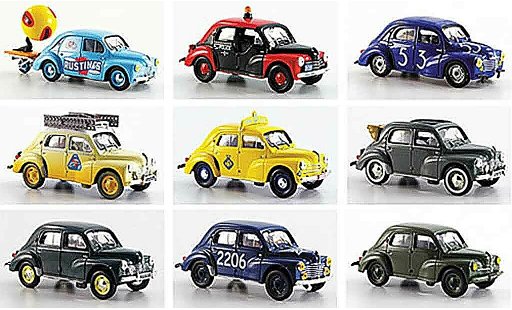 Renault 4CV Base 1/43 Eligor set avec 9 modellen 1961 miniature