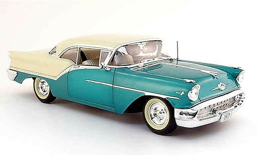 Oldsmobile Super 88 Base 1/18 Highway 61 verte blanche 1957 miniature