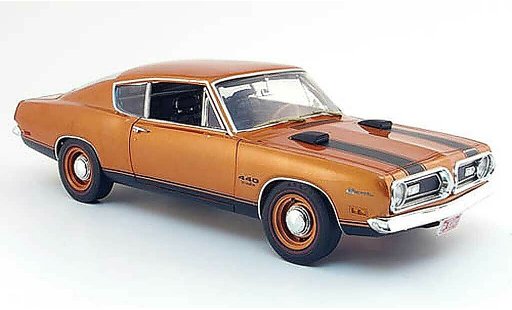 Plymouth Barracuda 1969 1/18 Highway 61 440 bronze miniature
